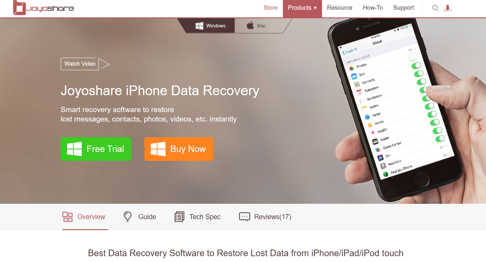 joyoshare iphone data recovery