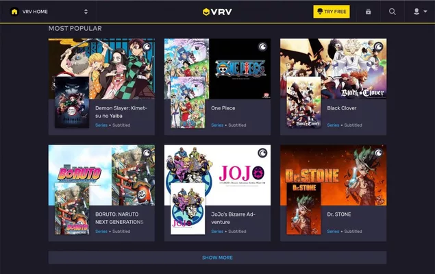 VRV - Free Movies Websites