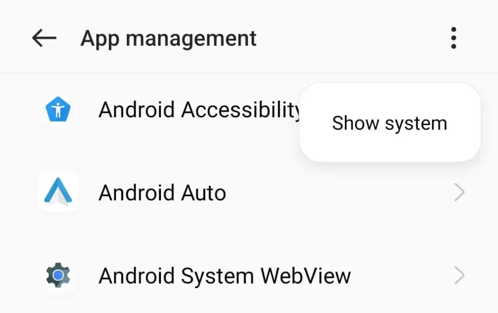 Screenshot of App Management in Android Device used as a tutorial on How to Find Hidden Apps on Android