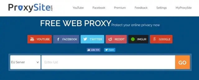 ProxySite website screenshot