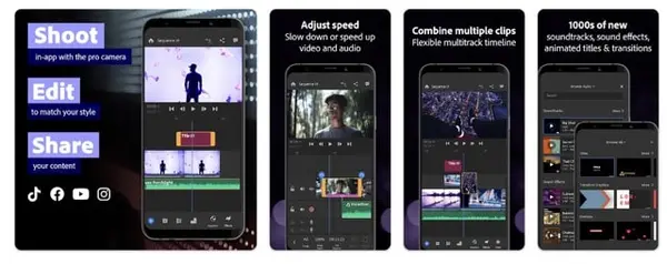 Adobe Premiere Rush is another Best Android Apps for Video Editing.