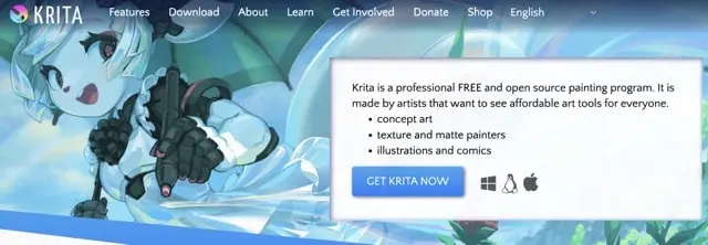 Krita - free apps for drawing